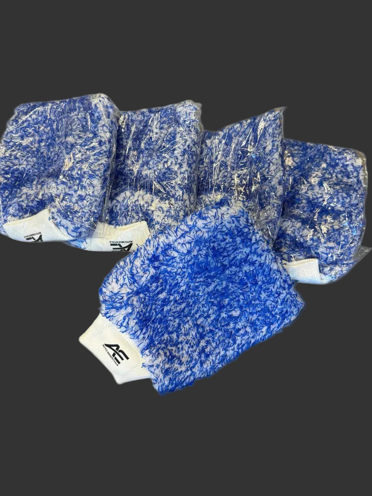 BLUE AND WHITE CUFF MITT Pack Of 5 - BLUE