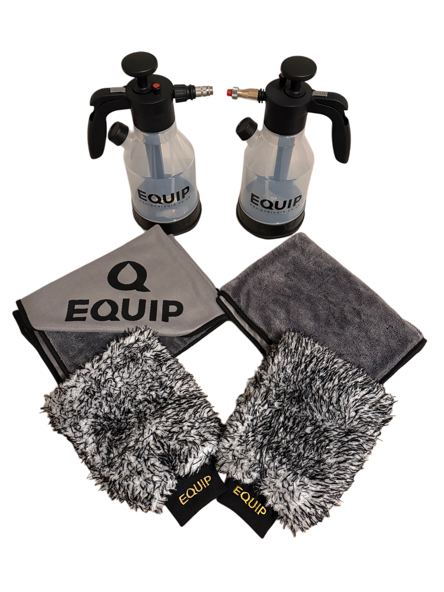 EQUIP DOUBLE BOTTLE, WASH MITT AND DRYING TOWEL BUNDLE