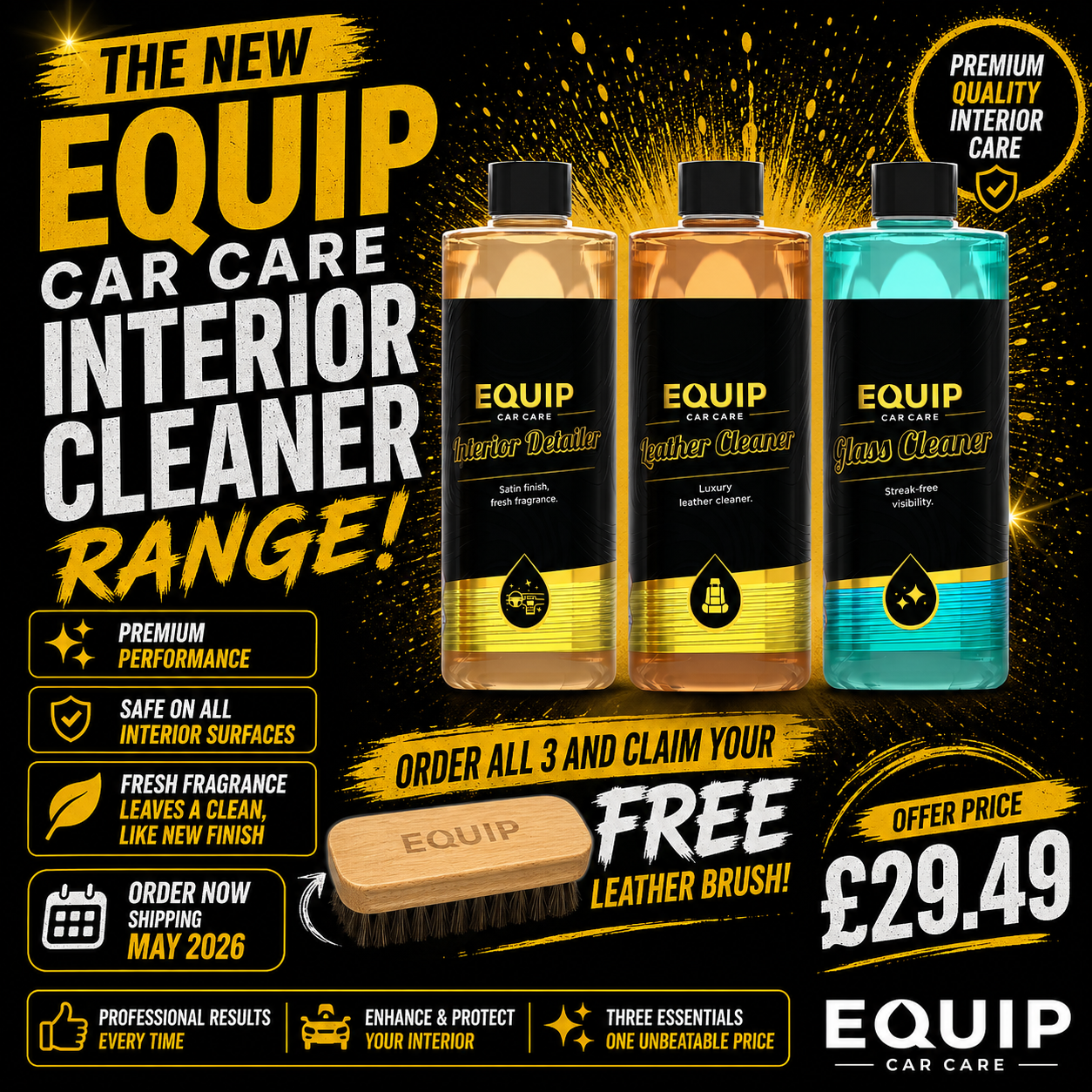 INTERIOR TRIO + FREE LEATHER BRUSH - PRE ORDER DEAL