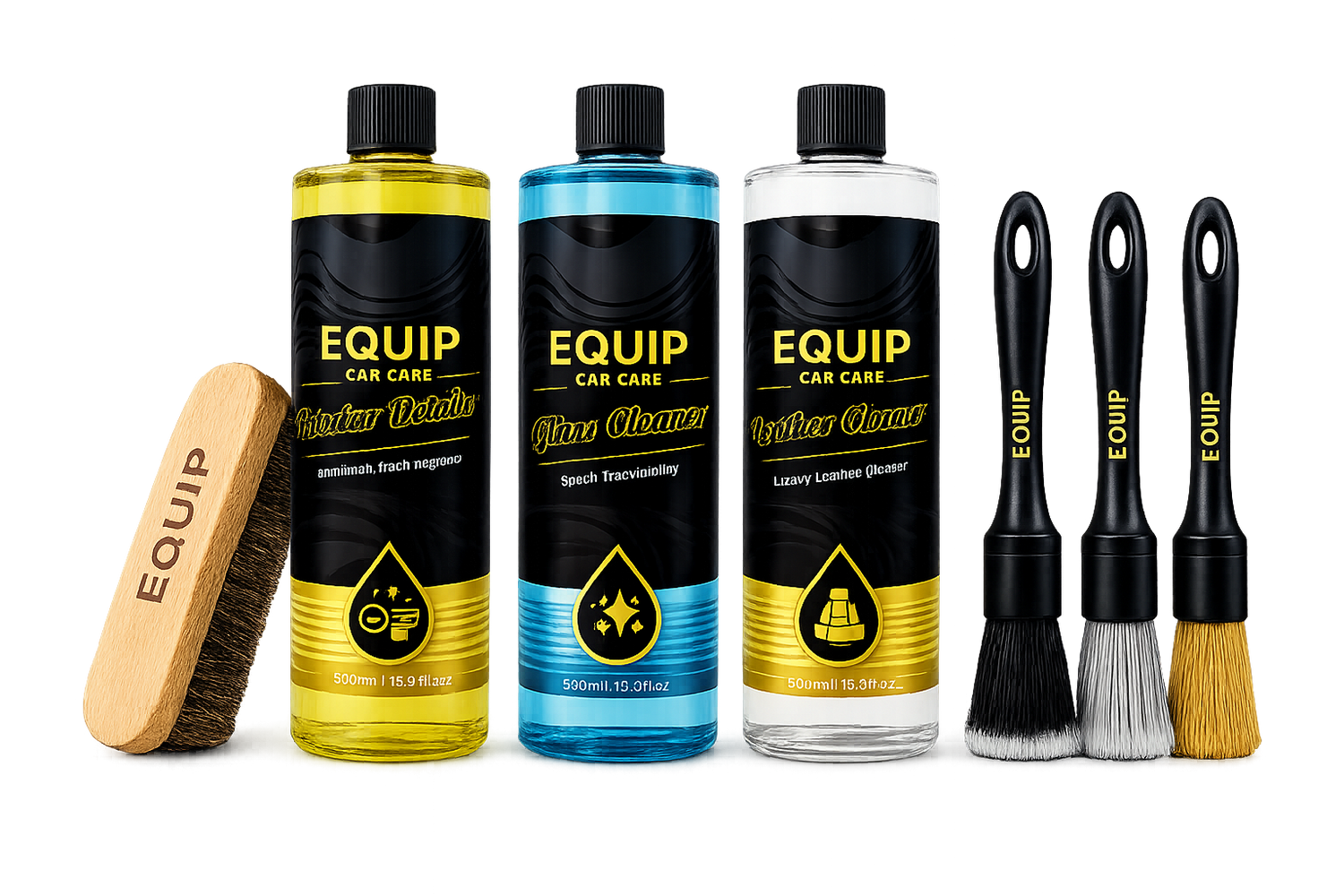 EQUIP INTERIOR CLEANERS + BRUSHES BUNDLE